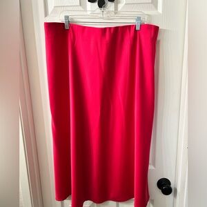 Eloquii pink satin midi skirt EUC 18